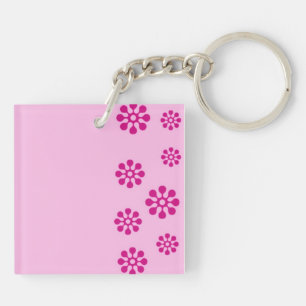 Floral print key ring