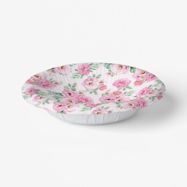 Floral Print  Paper Plate (Angled)