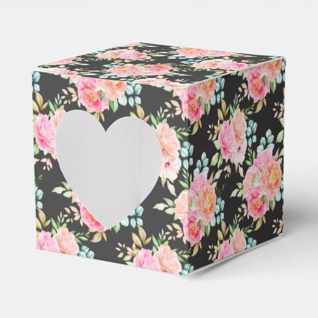 Floral Print Party Favour Box  (Front Side)