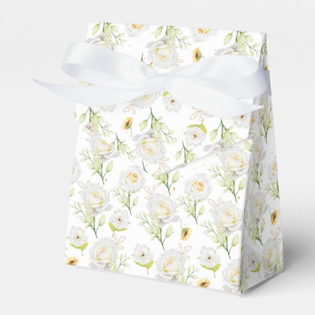Floral Print Party Favour Box  (Front Side)