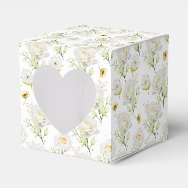 Floral Print Party Favour Box  (Front Side)
