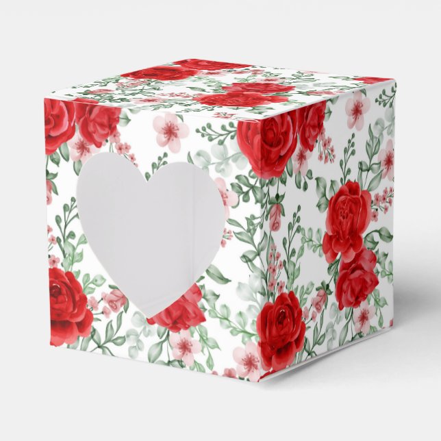 Floral Print Party Favour Box  (Front Side)