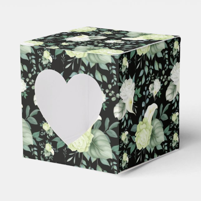 Floral Print Party Favour Box  (Front Side)