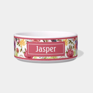 Floral Print Pet Bowl