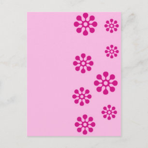 Floral print postcard