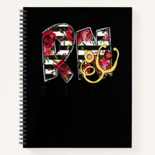 Floral Print Registered Nurse Stethoscope Nurses W Notebook