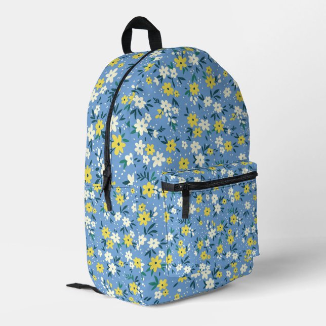 Floral Printed Backpack (Back Corner Left)
