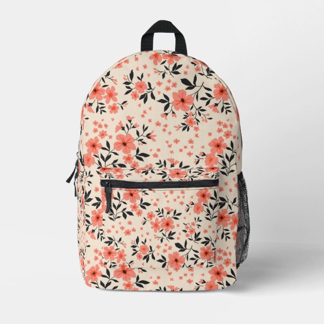 Floral Printed Backpack (Front)