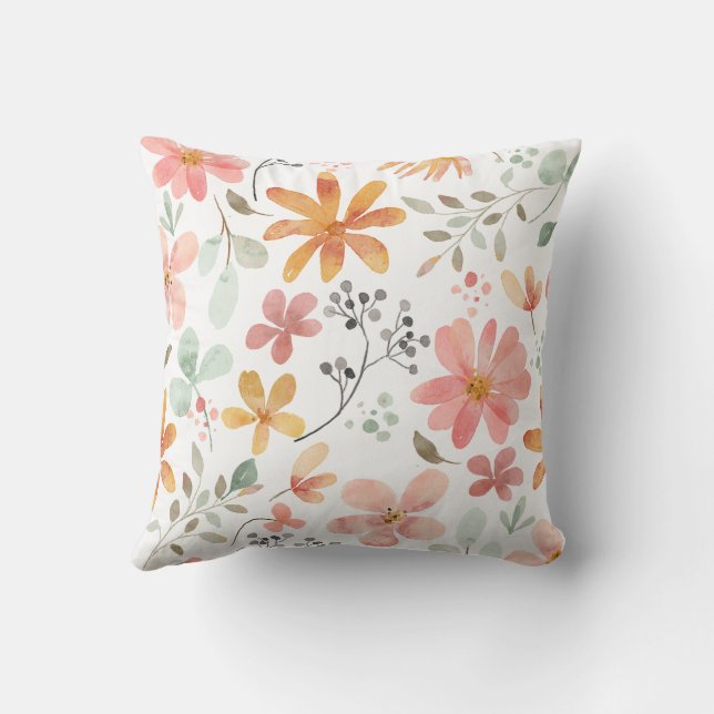 Floral Printed  Cushion (Back)