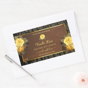 Floral Product Labels Brown Wood Grain Tree Bark