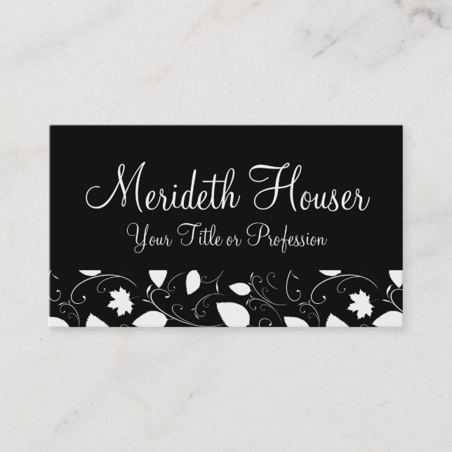 Floral Professional Business Cards (Front)