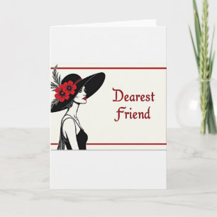 Floral Profile Friend Card