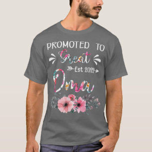 Floral Promoted To Great Oma 2022 Mothers Day Gift T-Shirt