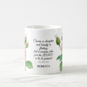 Floral Proverbs 31:30  Coffee Mug