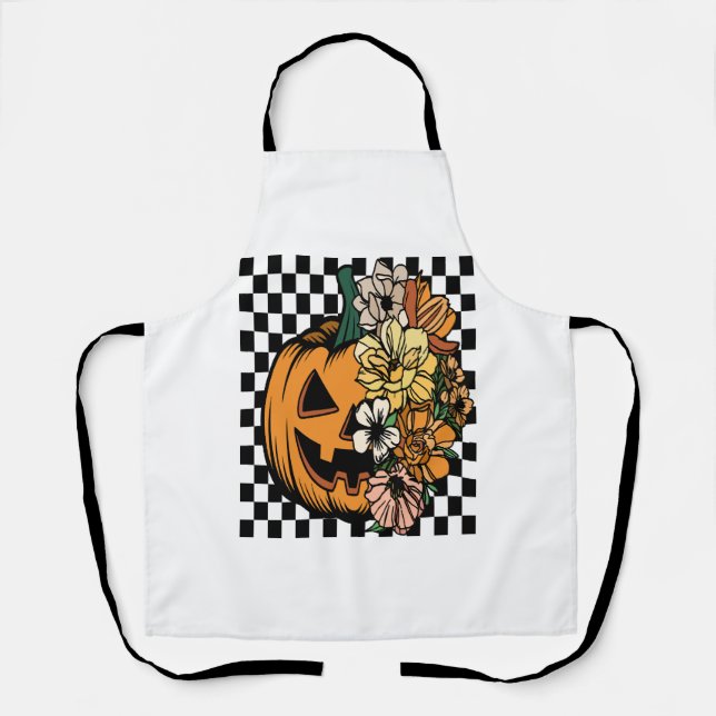 Floral Pumpkin Apron (Front)