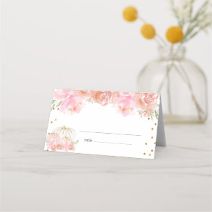 Floral Pumpkin Baby Shower Place card