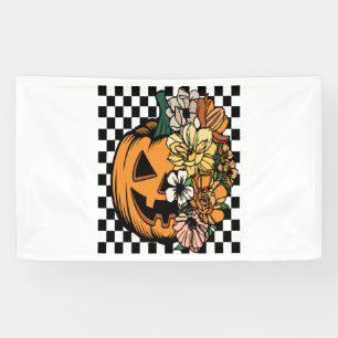 Floral Pumpkin Banner