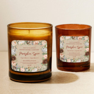 Floral Pumpkin Craft Paper Product Label