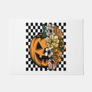 Floral Pumpkin Doormat
