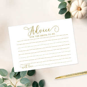 Floral Pumpkin Fall Bridal Shower Advice Card