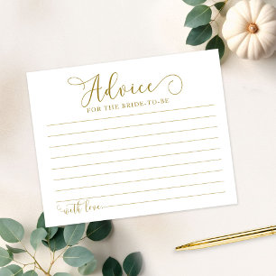 Floral Pumpkin Fall Bridal Shower Advice Card