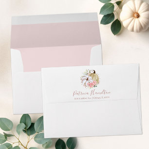 Floral Pumpkin Fall Bridal Shower Envelope