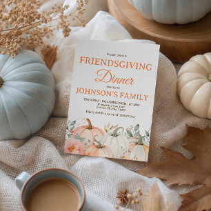 Floral Pumpkin Friendsgiving Invitation