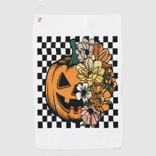 Floral Pumpkin Golf Towel