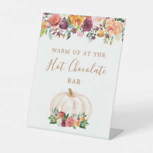 Floral Pumpkin Hot Chocolate Bar Sign