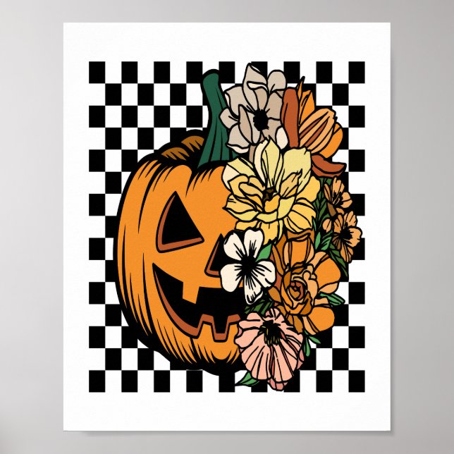 Floral Pumpkin Poster (Front)