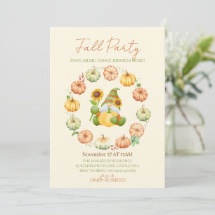 floral pumpkin thanksgiving invitations,friendsgiv invitation