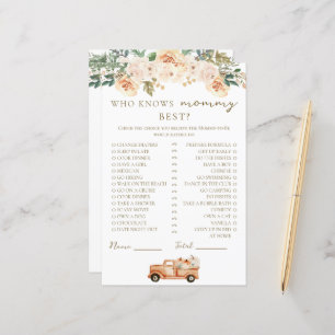 Floral Pumpkin Truck Who Knows Mommy Best