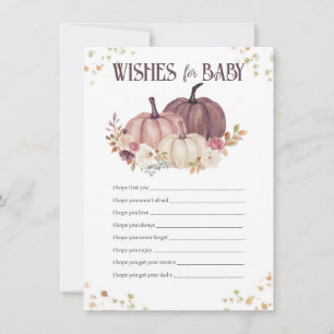 Floral Pumpkin Wishes for Baby, Well Wishes Card