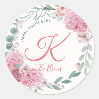 Floral Purim Label