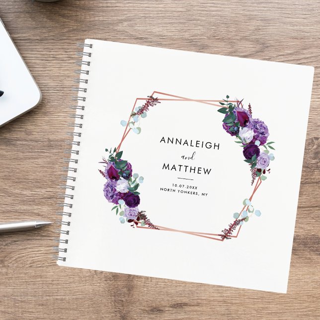 Floral Purple Botanical Wedding Guest Notebook (Floral Purple Botanical Wedding Guest Notebook)