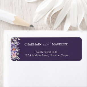 Floral Purple Dreams Return Address