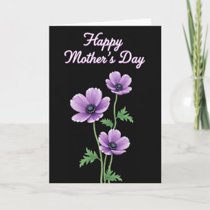 Floral Purple Hues Mothers Day Card