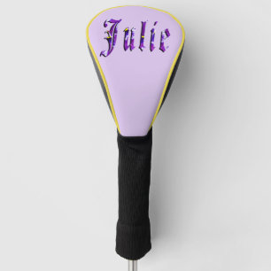 Floral Purple Julie Name, Golf Head Cover