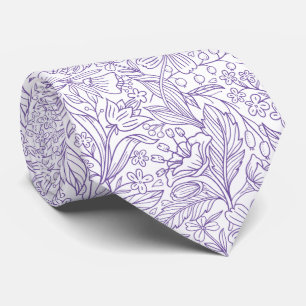 Floral Purple Lavender Neck Tie