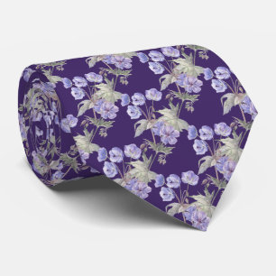 Floral Purple Lavender Neck Tie