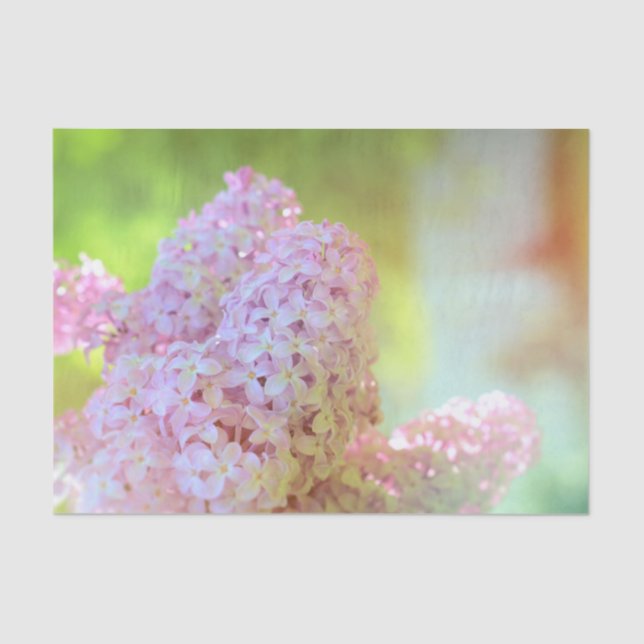 Floral Purple Lilac Pastel Country Art Design Tissue Paper (Front)