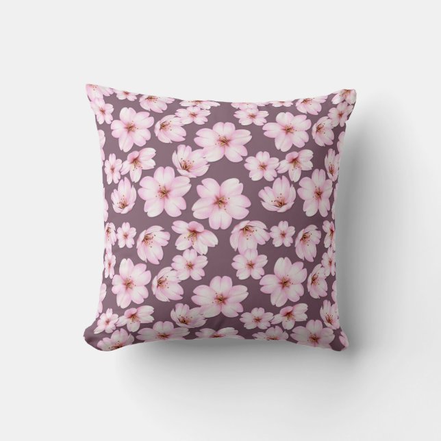 Floral purple retro pattern. cushion (Front)