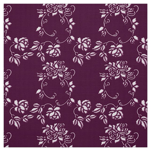 floral purple seamless pattern fabric (Swatch)