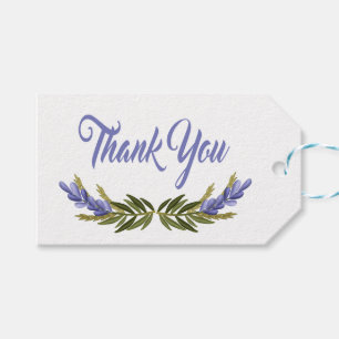 Floral Purple Thank You Lavender Flower Gift Tags