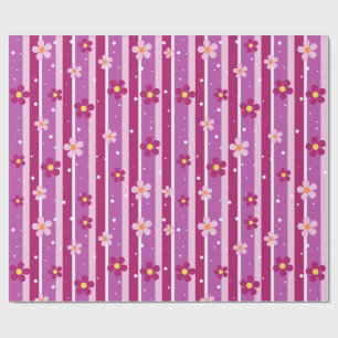 Floral Purple Wrapping Paper