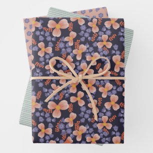 Floral Purple wrapping paper