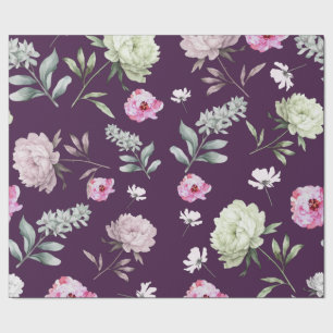 Floral Purple Wrapping Paper