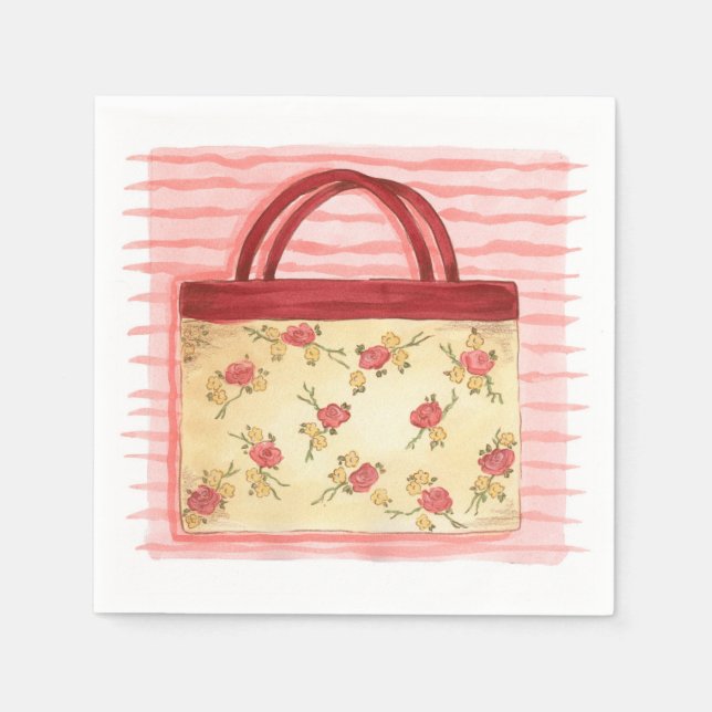 Floral Purse - Paper Napkins (Front)
