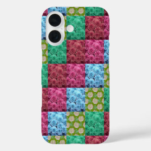floral quilt design iPhone 16 case