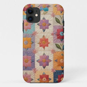 Floral quilt pattern iPhone 11 case